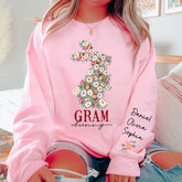 Blumenhase Oma Ostertag personalisiertes Sweatshirt Geschenk für Oma/Mama